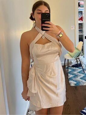 Hello Molly Cream Mini Dress